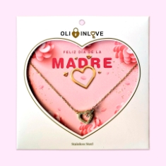 Picture of Collares de acero inoxidable Oro para Dia de la madre ( Feliz día de la madre )